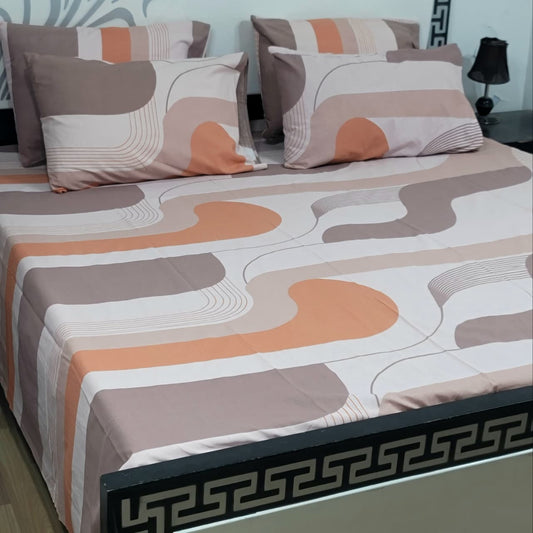 5 Piece King Size Pure Cotton Bedsheet Set – Export Quality