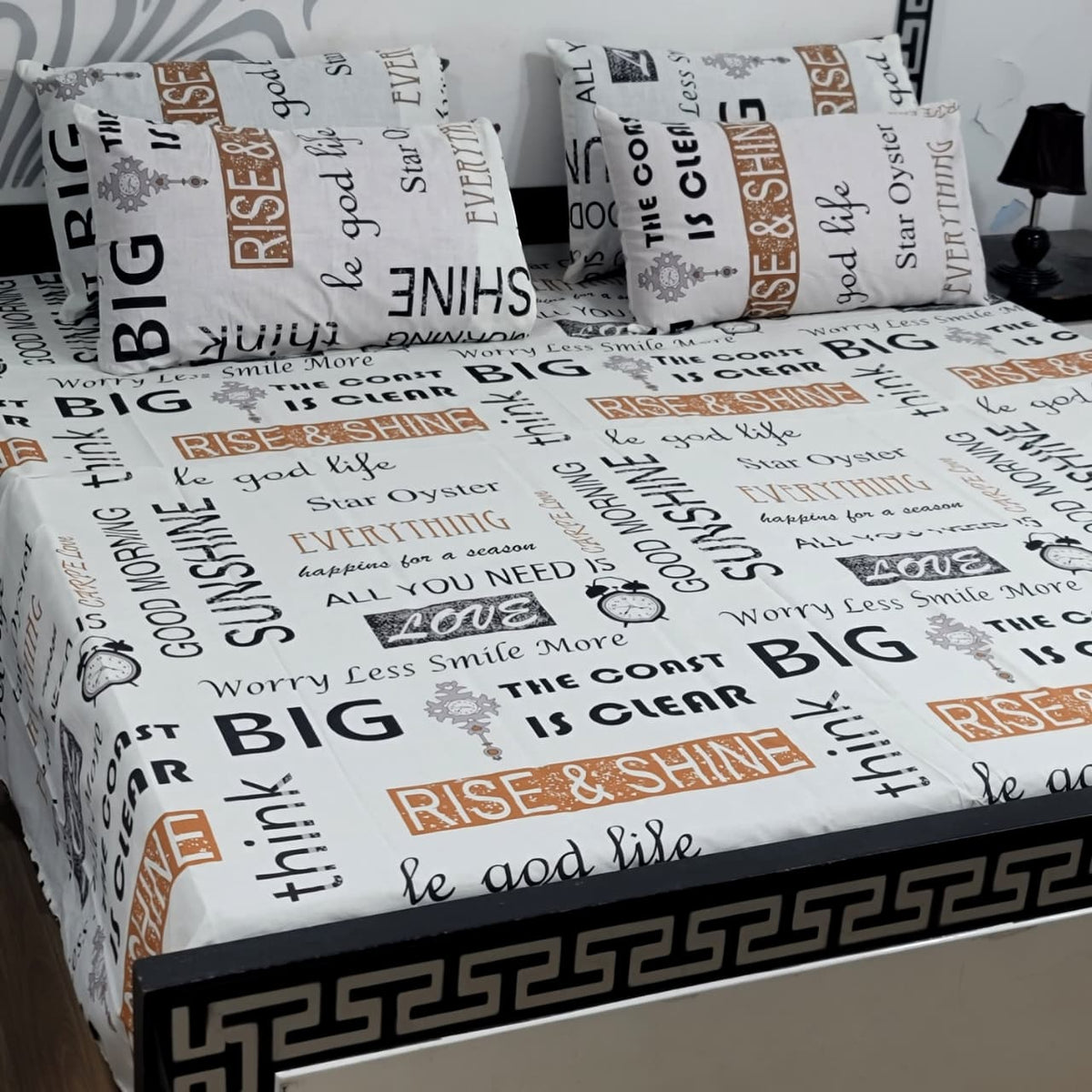 5 Piece King Size Pure Cotton Bedsheet Set – Export Quality