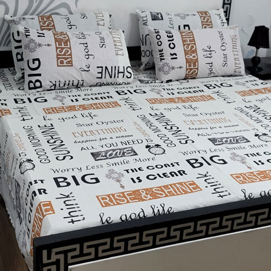 5 Piece King Size Pure Cotton Bedsheet Set – Export Quality