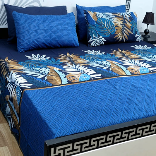 5 Piece King Size Pure Cotton Bedsheet Set – Export Quality