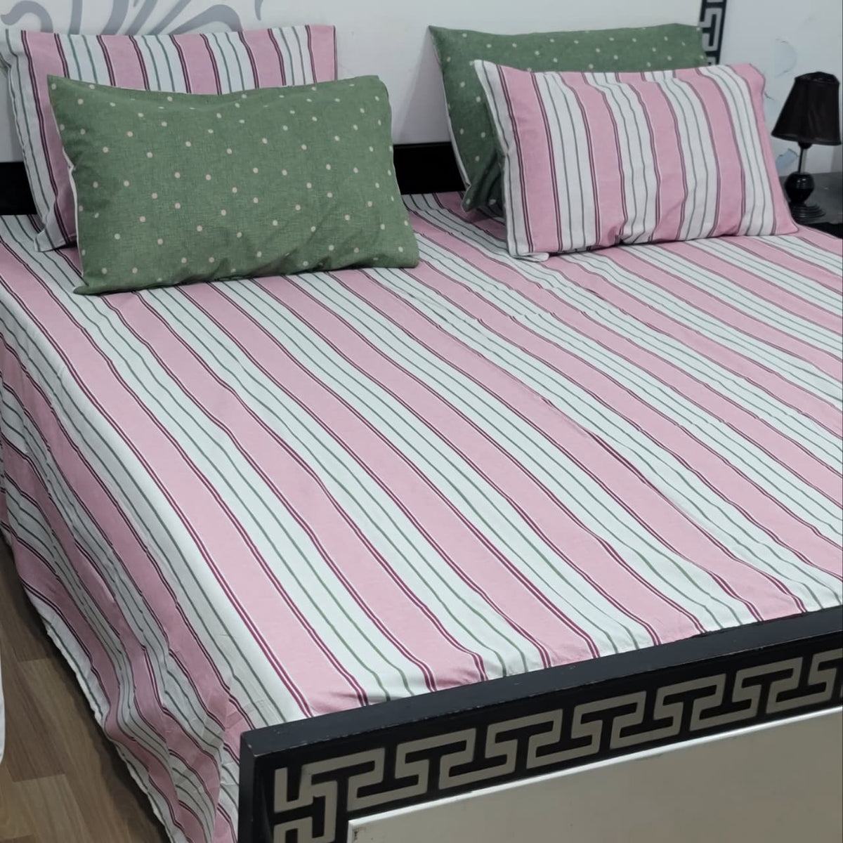 5 Piece King Size Pure Cotton Bedsheet Set – Export Quality