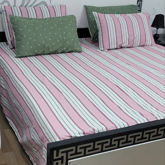 5 Piece King Size Pure Cotton Bedsheet Set – Export Quality