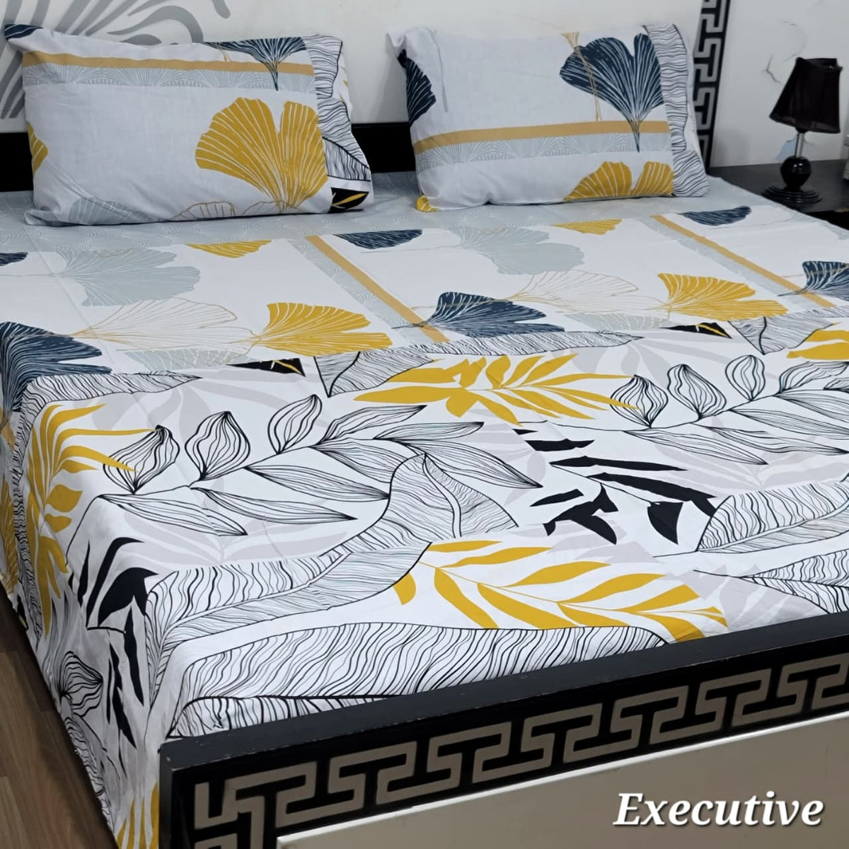 Jumbo Size Export Quality Pure Cotton Bedsheet 3 PC Set | 95×95 Inch King Size Bedshee