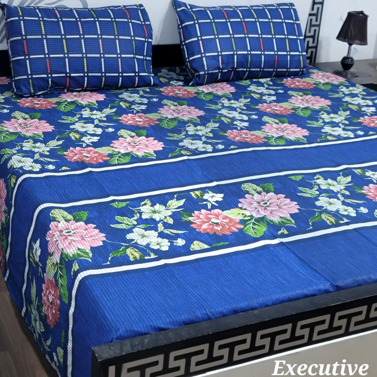 Jumbo Size Export Quality Pure Cotton Bedsheet 3 PC Set | 95×95 Inch King Size Bedshee