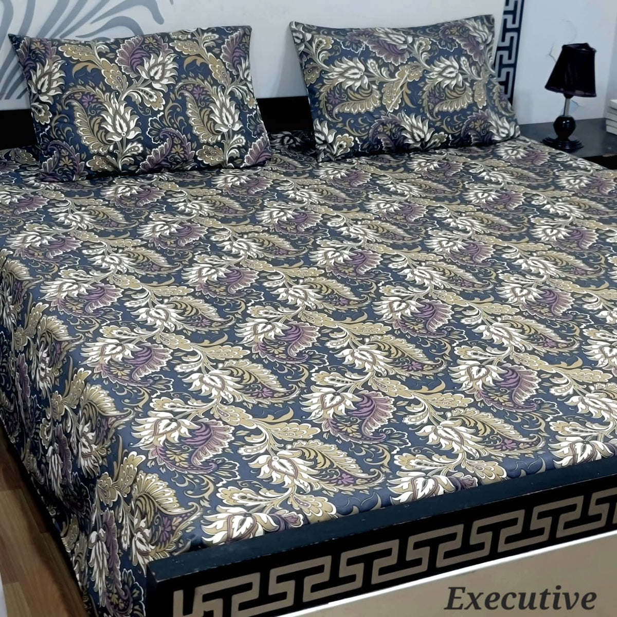 Jumbo Size Export Quality Pure Cotton Bedsheet 3 PC Set | 95×95 Inch King Size Bedshee