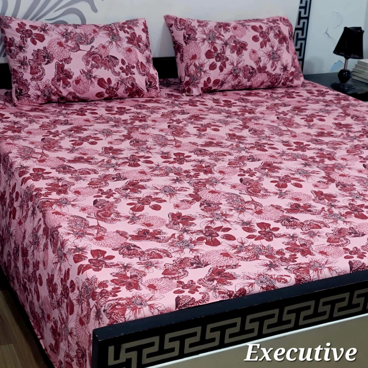 Jumbo Size Export Quality Pure Cotton Bedsheet 3 PC Set | 95×95 Inch King Size Bedshee