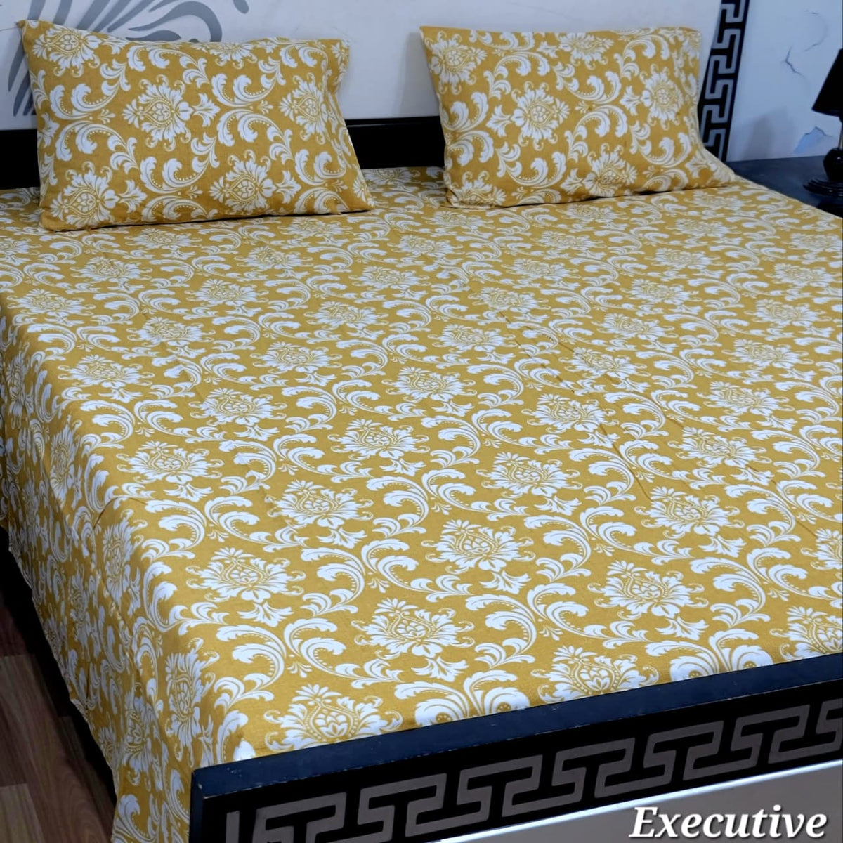 Jumbo Size Export Quality Pure Cotton Bedsheet 3 PC Set | 95×95 Inch King Size Bedshee