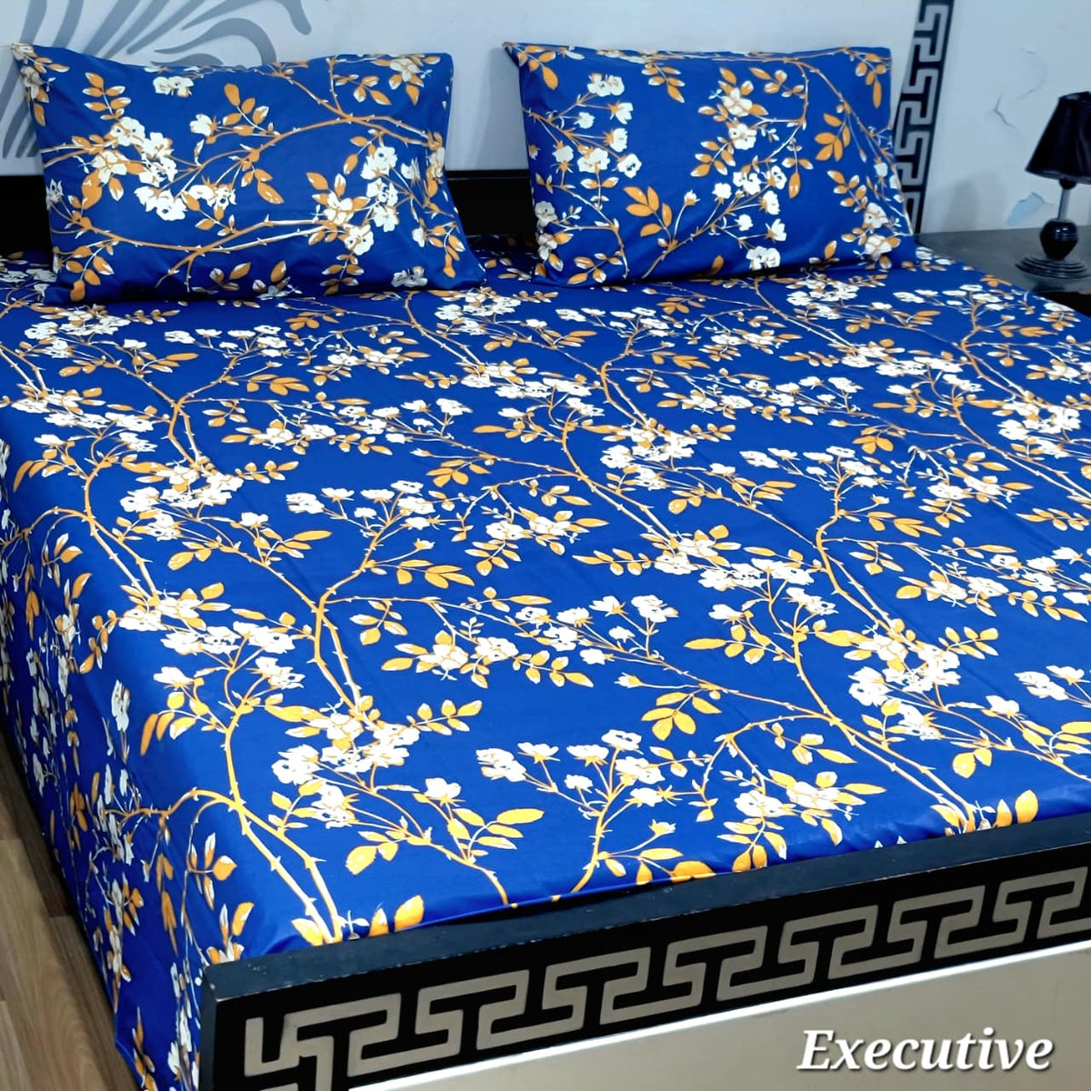 Jumbo Size Export Quality Pure Cotton Bedsheet 3 PC Set | 95×95 Inch King Size Bedshee