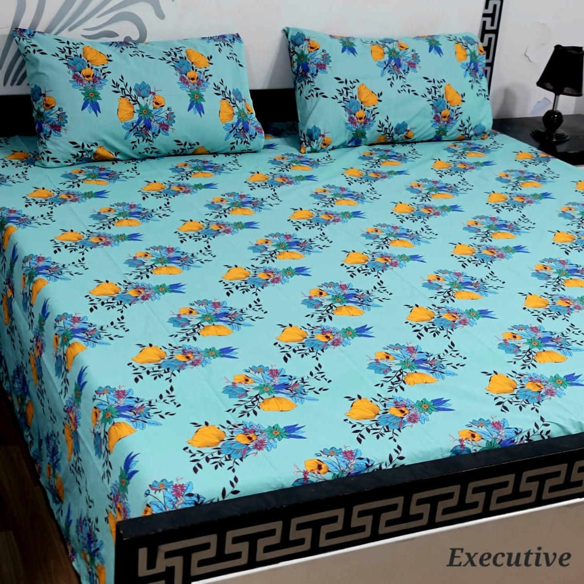Jumbo Size Export Quality Pure Cotton Bedsheet 3 PC Set | 95×95 Inch King Size Bedshee