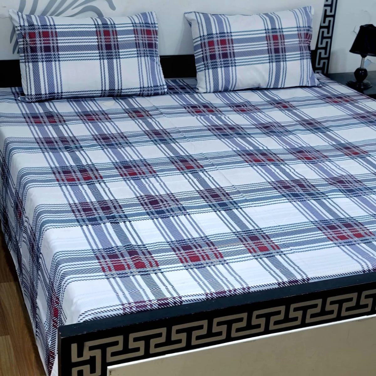 Export Quality 100% Pure Cotton King Size Bedsheet Set | Double Bed Floral Bedsheet with 2 Pillow Covers