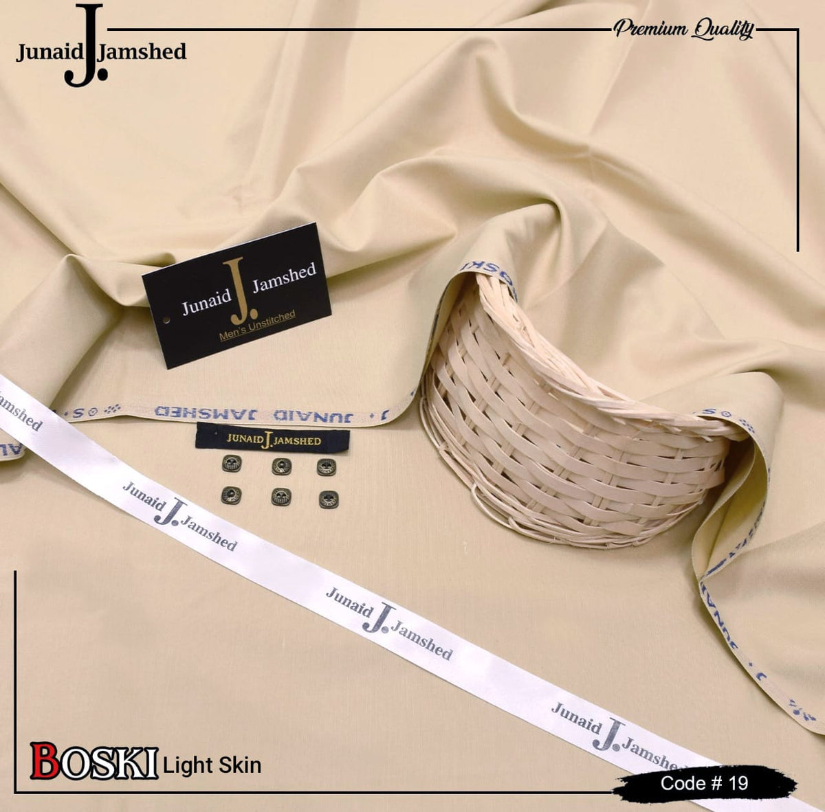Junaid Jamshed Wash Wear Boski 100% Gurranteed Fabric