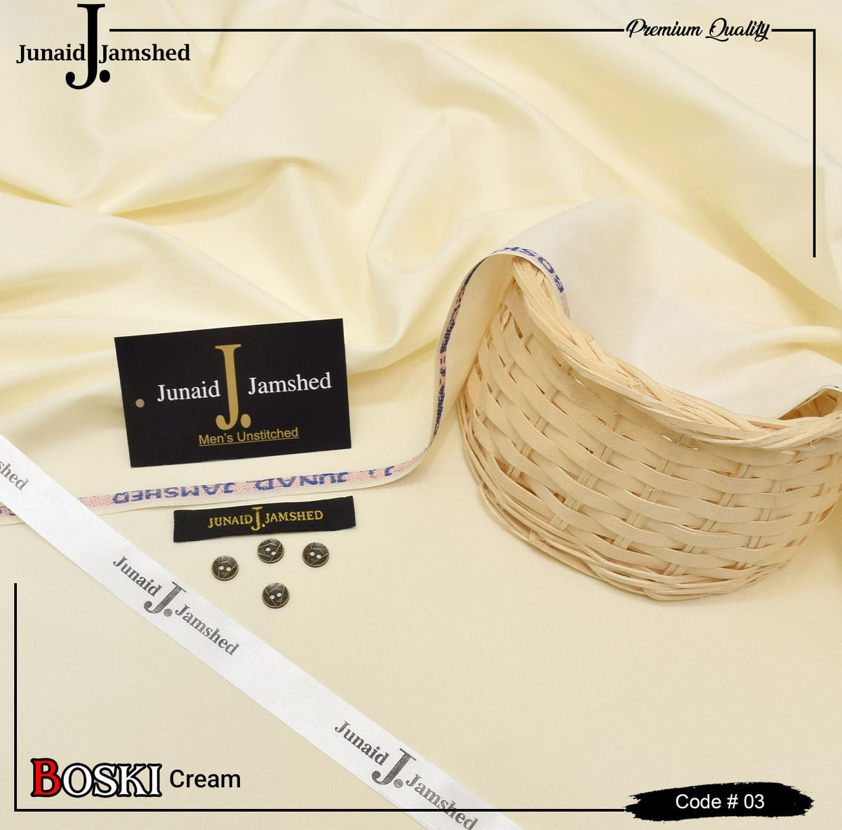 Junaid Jamshed Wash Wear Boski 100% Gurranteed Fabric