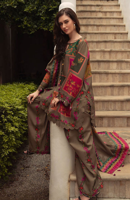 Ethnic Printed Lawn 3-Piece Suit