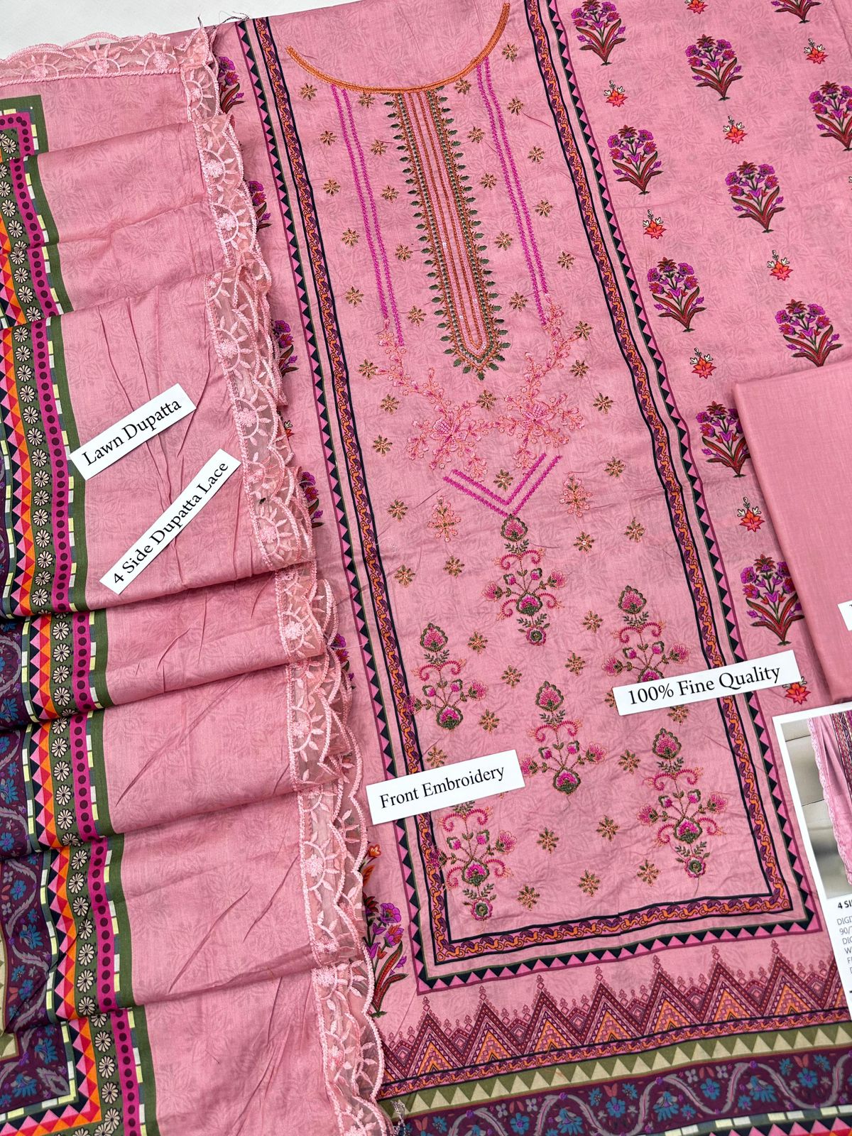 BIN SAEED READY TO WEAR LAWN DUPATTA