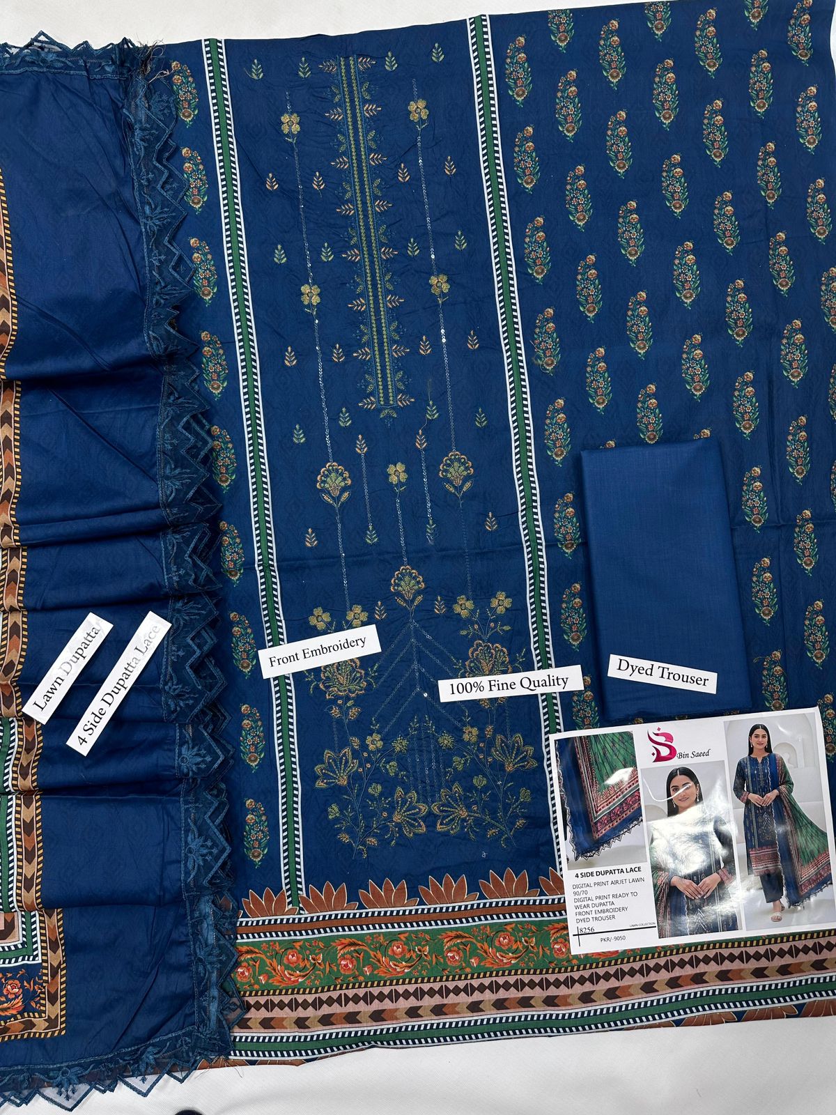 BIN SAEED READY TO WEAR LAWN DUPATTA