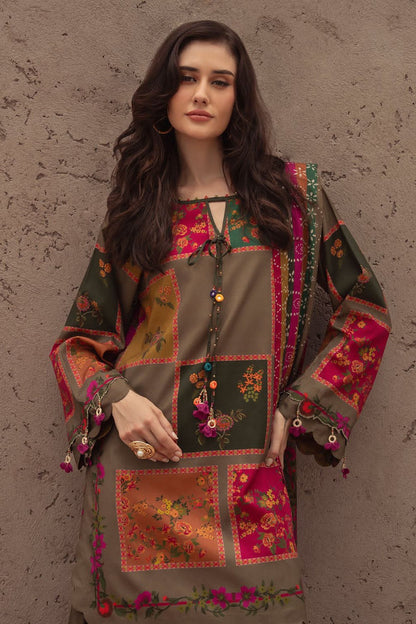 Ethnic Printed Lawn 3-Piece Suit