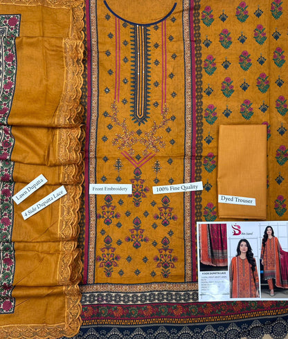 BIN SAEED READY TO WEAR LAWN DUPATTA