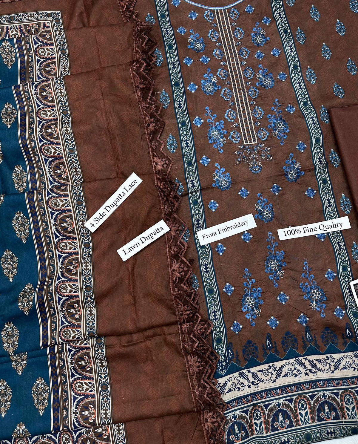BIN SAEED READY TO WEAR LAWN DUPATTA