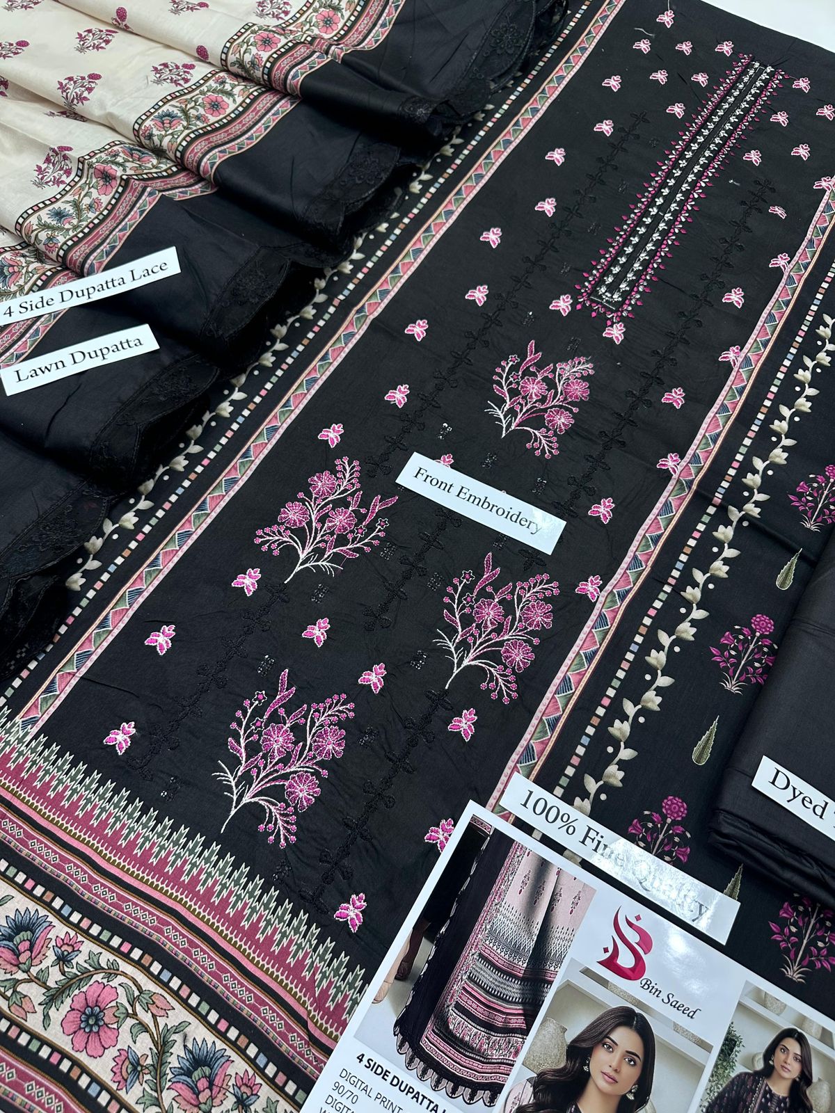 BIN SAEED READY TO WEAR LAWN DUPATTA