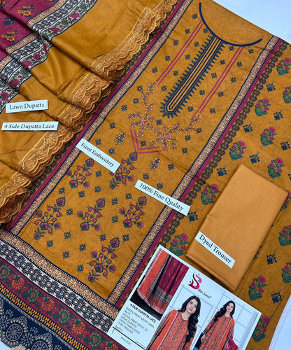 BIN SAEED READY TO WEAR LAWN DUPATTA