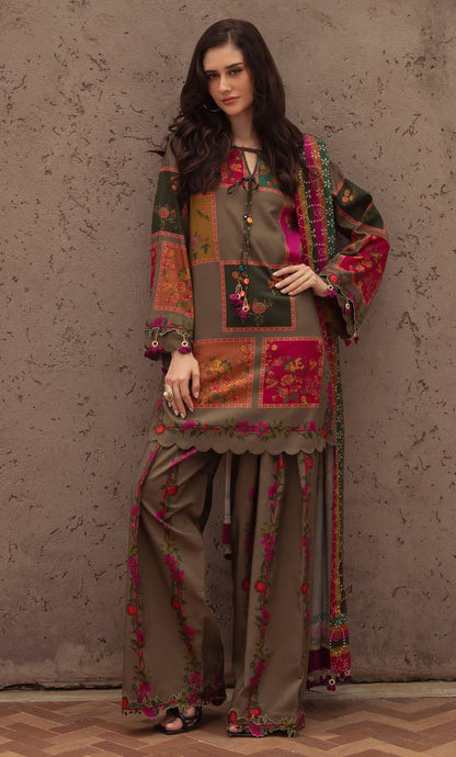 Ethnic Printed Lawn 3-Piece Suit